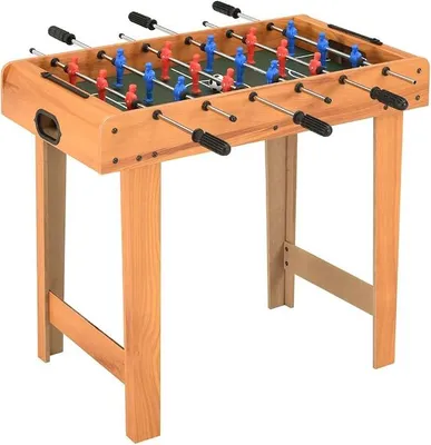 Imagen del producto de Mesa de futbolín mini, 69x37x62 cm, mesa de futbolín de MDF para niños y adultos, mesa de juego con portavasos, juego de fútbol para el hogar