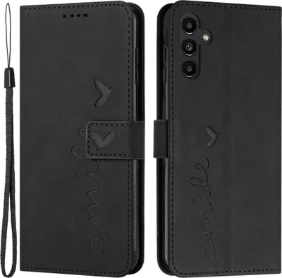 Produktbild von Samsung Galaxy A54 Hülle - Coverup Smile Klapphülle - Schwarz