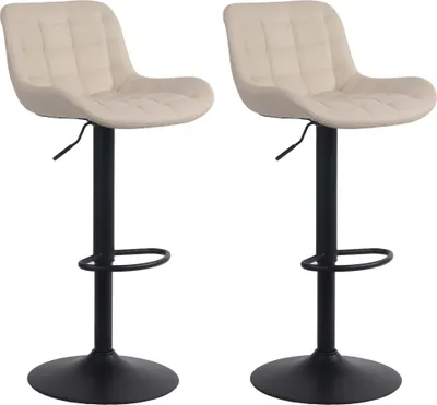 Produktbild von 2er Set Barhocker HLO-CP297 Kunstleder  creme