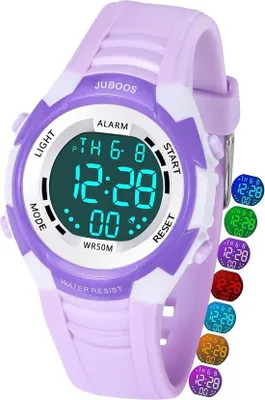 Productafbeelding van Juboos Armbandhorloge voor kinderen, analoog quartz horloge jongens en meisjes met verlichting, 50M waterdicht