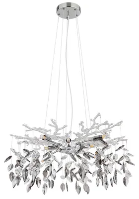 Produktbild von Hängeleuchte, Kronleuchter, Metall, Glaskristalle, H 120 cm