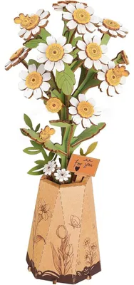 Productafbeelding van 3D Puzzel, bloemenboeket modelset, cadeau voor volwassenen, kamille