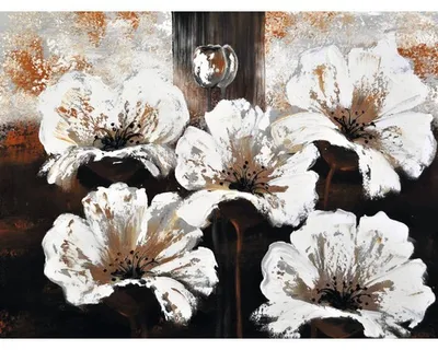 Obrázek produktu pro Ručně malovaný obraz 2.807.160 motiv hnědé květy 60x80cm
