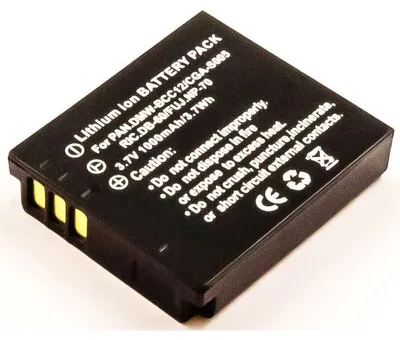 Produktbild von Akku für Leica D-Lux 4 Li-Ion 3,7 Volt 750 mAh schwarz.