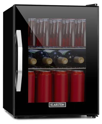 Produktbild von Klarstein Mini Kühlschrank mit Glastür, Mini-Kühlschrank für Zimmer, Getränkekühlschrank Klein mit Verstellbaren Ablagen, Kleiner Kühlschrank 33 Liter, Indoor/Outdoor Kühlschrank Leise