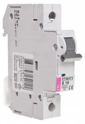 Produktbild von ETI Polam | Leitungsschutzschalter B16A - 1-polig - 16A - 6kA - Zuverlässiger Schutz für Ihre Elektroinstallation