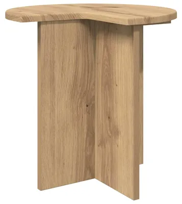 Image de vidaXL Table d'appoint en chêne Artisan Ø 39 x 38 cm, bois aggloméré