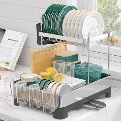 Immagine prodotto di Vassoio di sgocciolamento in acciaio inossidabile grigio scuro 38x32 cm
