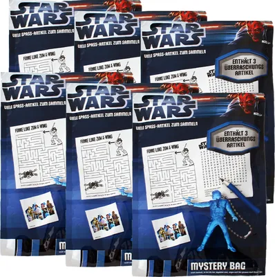 Produktbild von Wundertüte Partytüte Kindergeburtstag Party Geburtstag Frozen Minions Star Wars Princess, Motiv / Farbe:6er Set Star Wars