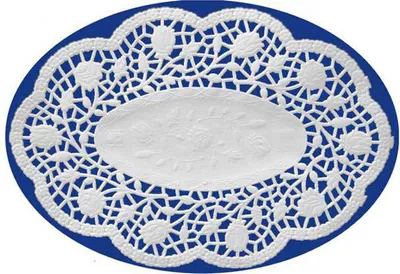 Produktbild von 500x Deko-Spitzen oval Mokkadeckchen weiß 18 x 13 cm
