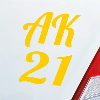 Produktbild von Auto Aufkleber AK21 Abschluss Klasse 2021 9x13 cm Gelb Sticker Heckscheibenaufkleber
