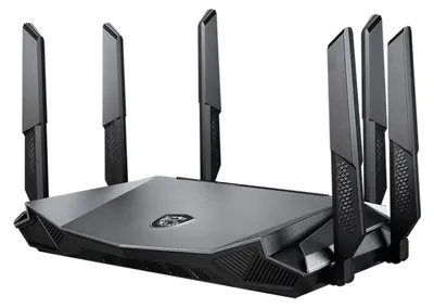Obrázok produktu pre MSI RadiX AX6600 WiFi 6 Tri-Band, Wi-Fi 6 (802.11ax), Trojpásmový (2,4 ghz/5 ghz/5 ghz), Ethernet / LAN pripojenie, Čierna, Stolový smerovač