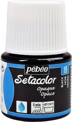 Image de Textilfarbe Setacolour opak - Schwarz - 45 ml