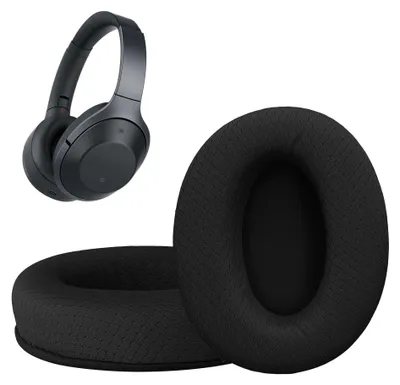 Produktbild von kwmobile 2x Mesh Polyester Ohr Polster für Sony MDR-1000X / WH-1000XM2 Ohrpolster - Ersatz Ohrpolster - Kopfhörer Ersatzteile - Kopfhörer