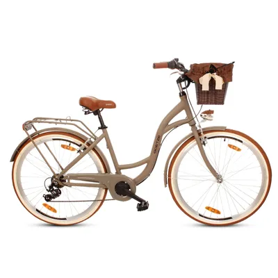 Produktbild von Goetze Citybike Mood ALU 28 Zoll 7 Gang Tiefeinsteiger Retro Damenfahrrad mit Korb