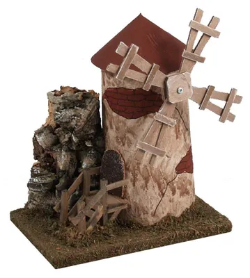 Windmühle aus Holz, mehrfarbig, 220 V, 520 g, Handarbeit