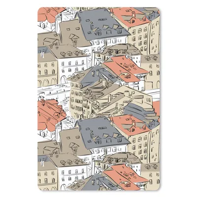 Produktbild von MuchoWow® Mauspad Mousepad Gebäude - Muster - Städte 18x27 cm - Mousepads - Maus Mat - Pad - Mausunterlage