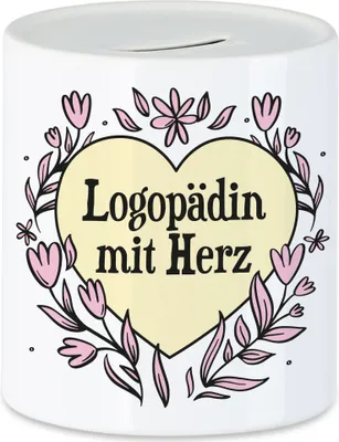 Produktbild von Logopädin mit Herz Spardose  Geschenkidee Zum Danke Sagen Beste Logopädin
