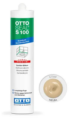 Produktbild von Ottoseal S100 Premium-Sanitär-Silikon 300ml Farbe: Melba C1169