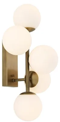 Zdjęcie produktu dla Luksusowa lampa ścienna Casa Padrino kolor antyczny mosiądz / biały 27 x 24 x wys. 50 cm - Lampa ścienna do salonu