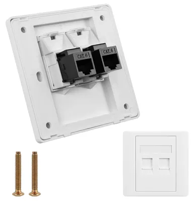 CAT6 Netzwerkanschluss 1 Port, STP, RJ45, Gigabit, Keystone