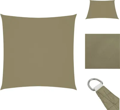 Produktbild von vidaXL Sonnensegel Oxford-Gewebe Quadratisch 3x3 m Beige - Sonnenschirme & Sonnenschutze