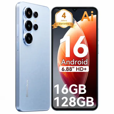 Image de Smartphone Blackview Wave 10C sans abonnement, Android 16, 6,88 pouces, 120 Hz, 1080p, double SIM, Face ID, 5 000 mAh, Gemini AI, DokeOS 5.0, 1080p, 4G
