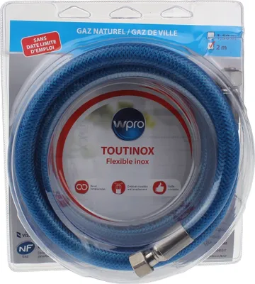 Image de Tuyau flexible inox gaine pvc pour gaz - Wpro - TNE200 - toutinox