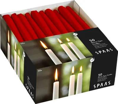 Produktbild von Spaas Festilux Spitzkerzen – Rot - ca. 8 Stunden - 50 Stück