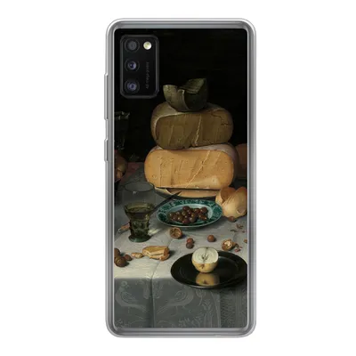 Produktbild von MuchoWow® Handyhülle Schutzhülle Hülle für Samsung Galaxy A41 Stilleben mit Käse - Gemälde von Floris Claesz. van Dijck Silikon Softcase Handy Hülle - Mobiltelefon