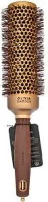 Produktbild von Olivia Garden Expert Blowout Shine Round Brush Wavy Bristles Gold & Brown 45 mm Haarbürste