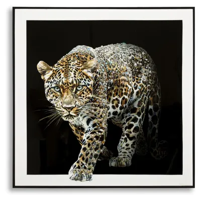 Obrázek produktu pro Plátno s portrétem zvířete v rámečku „Giaguaro B“, 82 x 82 cm