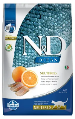 Produktbild von N&D Ocean Cat Hering Orange 5kg Trockenfutter Sterilisierte Katzen Hering Orange