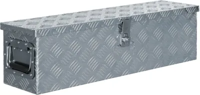Image de vidaXL Caisse en aluminium 80,5×22×22 cm argenté