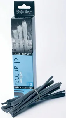 Obrázok produktu pre Kresliace uhlíky DALER ROWNEY rôznych veľkostí 2-10 mm - 10 ks