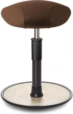 Produktbild von Sitz- Stehhocker Free Regular Triangel Boxmark Leder Braun schwarz /creme.