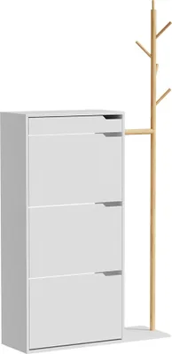 Immagine prodotto di Armadio per le scarpe Vicco Ivo Bianco 90 x 181.5 cm con 3 scomparti, 1 cassetto, Model 54255
