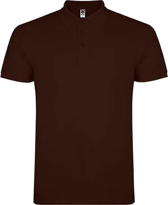 Immagine prodotto di Roly PO6638 | Polo Star da uomo, Piqué - Colore: Chocolate 87 - Taglia: S