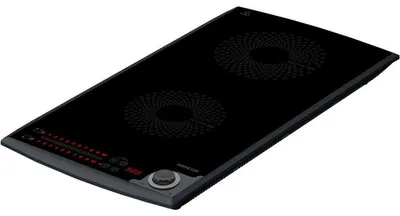 Zdjęcie produktu dla Sencor SCP 5414GY, płyta indukcyjna, 2 strefy, sterowanie dotykowe i pokrętło, 10 stopni mocy, 3100 W, kolor czarny, timer