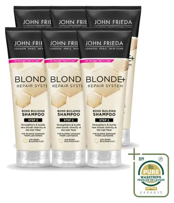 Obrázok produktu pre 6 x Šampón John Frieda Blonde+ Repair, ktorý posilňuje vlasy – 250 ml – Balenie: 6 kusov