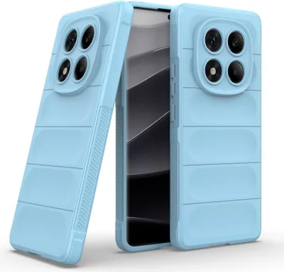 Produktbild von Handy Hülle für Xiaomi Redmi Note 14 Pro Grip Case Cover Schutzhülle Softgrip Farbe: Hellblau