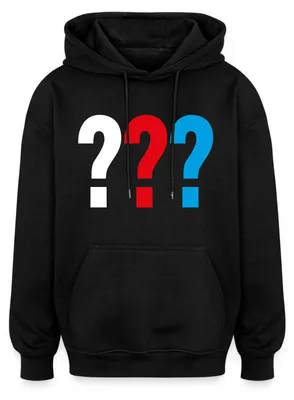 Produktbild von Spreadshirt Die Drei Fragezeichen Logo Uni Oversize Hoodie, S, Schwarz