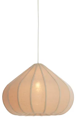 Zdjęcie produktu dla Lampa wisząca - beżowy - Zubeda - tkanina - Ø 60cm - E27 - 2987682 - Light & Living