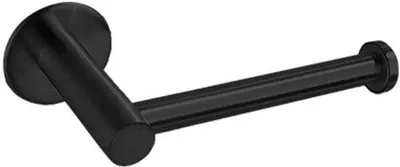 Produktbild von Zwarte zelfklevende handdoekrolhouder aus Edelstahl für die Wand ohne Bohren, ideal für die Badkammer