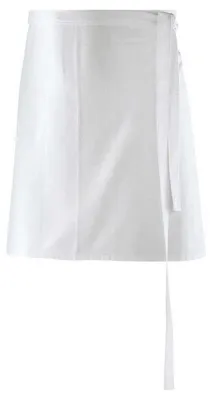 Produktbild von Vorbinder, Schürze, ohne Tasche, B 80 x L 45 cm : weiß : 100% Polyester
