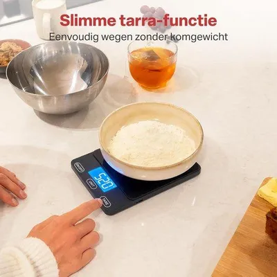 Zdjęcie produktu dla Cyfrowa waga kuchenna - ładowana przez USB - dokładność do 1g - zakres ważenia do 15 kg - funkcja tarowania - kompaktowa i stylowa