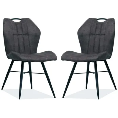 Produktbild von MX Sofa Esszimmerstuhl Scala Luxor Farbe: Anthrazit (2er-Set)