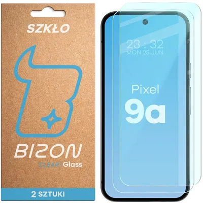 Produktbild von Gehärtetes Glas für Google Pixel 9a, Bizon Glass Clear Duo, 2 Stück