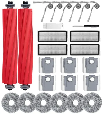 Ersatzteile-Set für Roborock QV 35A/35S, 2 Hauptbürsten, 6 Staubbeutel, 4 Filter