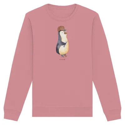 Produktbild von Mr. & Mrs. Panda Bio Pullover Wenn Papa es nicht reparieren kann, sind wir am Arsch Größe S - Canyon Pink - Geschenk, Pinguin, Muttertag, Vatertag, Sweater, Handwerker